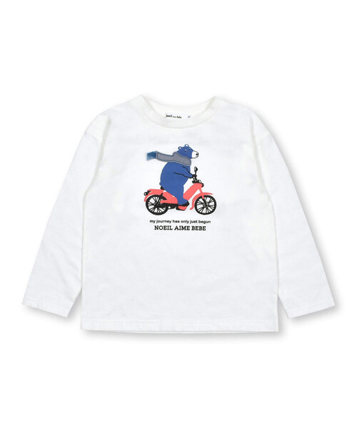 Noeil aime BeBe(ノイユエイムベベ)の「クマさん&自転車発泡プリントTシャツ(80~130cm)(Tシャツ/カットソー・キッズ・ホワイト/イエロー・120cm/110cm/100cm/90cm/130cm/80cm)」の11枚目の写真
