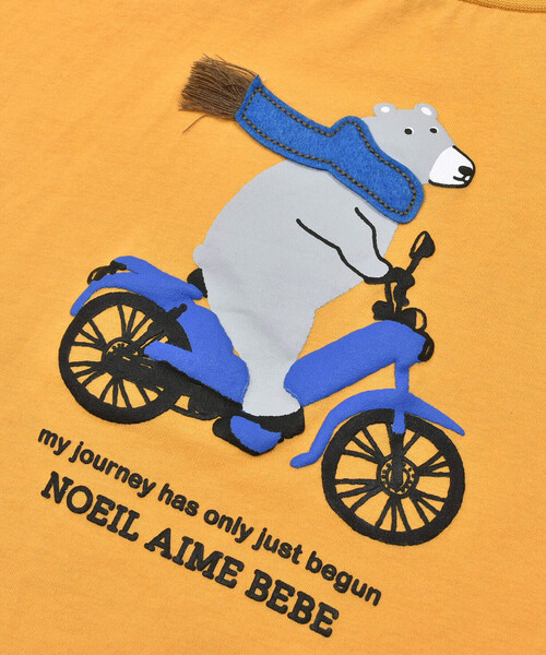 Noeil aime BeBe(ノイユエイムベベ)の「クマさん&自転車発泡プリントTシャツ(80~130cm)(Tシャツ/カットソー・キッズ・ホワイト/イエロー・120cm/110cm/100cm/90cm/130cm/80cm)」の21枚目の写真