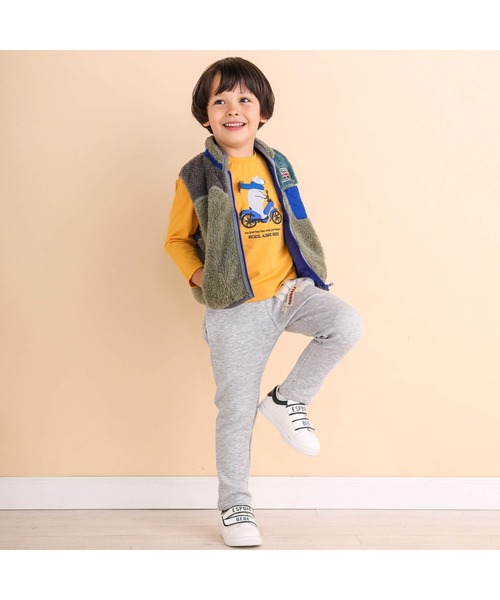 Noeil aime BeBe(ノイユエイムベベ)の「クマさん&自転車発泡プリントTシャツ(80~130cm)(Tシャツ/カットソー・キッズ・ホワイト/イエロー・120cm/110cm/100cm/90cm/130cm/80cm)」の4枚目の写真