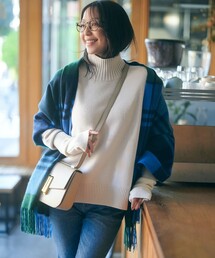 未使用に近い　23区　ニジュウサンク　リネンリリーボートネックプルオーバーニット 23区（ニジュウサンク）の「リネンリリー ボートネック プル