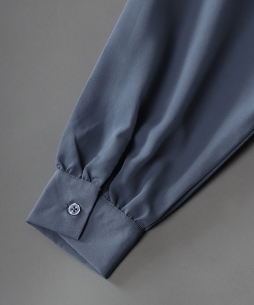 SITRY（シトリー）の「Drape Regular Collar Shirt/ドレープ レギュラーカラー シャツ（シャツ/ブラウス・メンズ・ブラック/ホワイト/チャコールグレー/グレイッシュベージュ/グレイッシュブルー・L/M）」の10枚目の写真