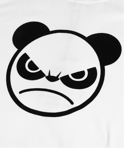 HIPANDA(ハイパンダ)の「HIPANDA ハイパンダ 男女兼用 アングリーパンダ ロゴ プリント Tシャツ(Tシャツ/カットソー・メンズ・ブラック/グレー/ホワイト・MEDIUM/X-LARGE/LARGE/XX-LARGE/SMALL)」の7枚目の写真