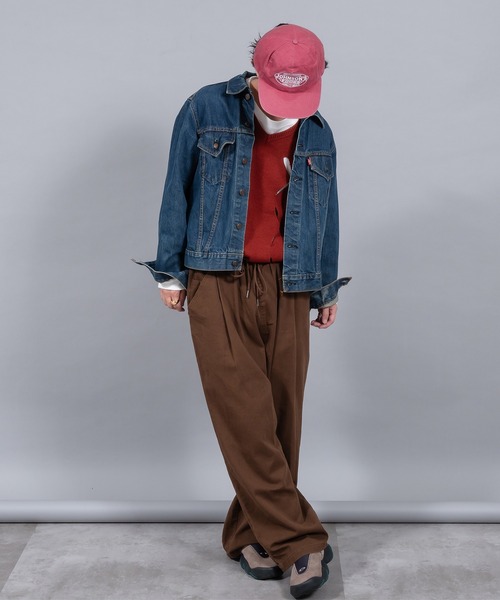 Perushu(ペルーシュ)の「リーフデザインニットベスト(ベスト・メンズ・ブラック/レッド系その他/ブラウン・LARGE/MEDIUM)」の5枚目の写真