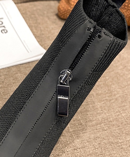 Futier land(フューティアランド)の「フロントジップフィットショートブーツ(ブーツ・レディース・ブラック・36/38/40/39/37)」の18枚目の写真