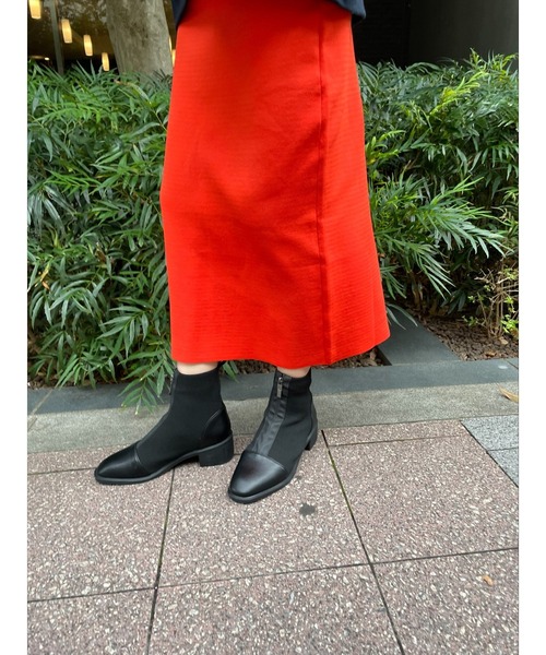 Futier land(フューティアランド)の「フロントジップフィットショートブーツ(ブーツ・レディース・ブラック・36/38/40/39/37)」の21枚目の写真