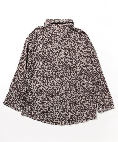 i-dare(アイディア)の「【i-dare】レオパード ヒョウ柄 シャツ(シャツ/ブラウス・レディース・グレー/ブラウン・SMALL/MEDIUM/LARGE/X-LARGE)」の5枚目の写真