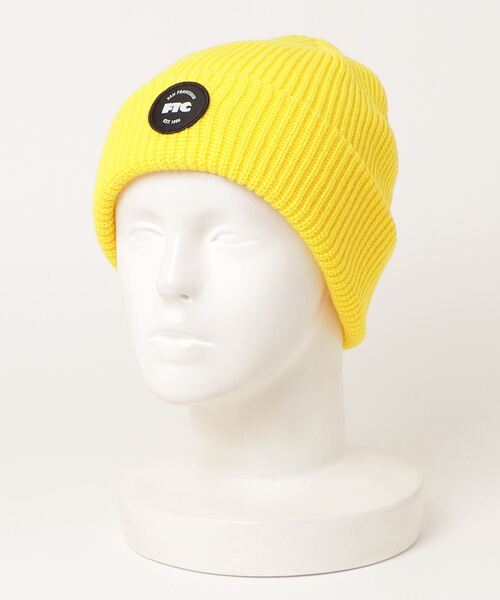 FTC（エフティーシー）の「EST. 1986 BEANIE（ニットキャップ/ビーニー・メンズ・イエロー/ブラック/オリーブ・FREE）」の6枚目の写真