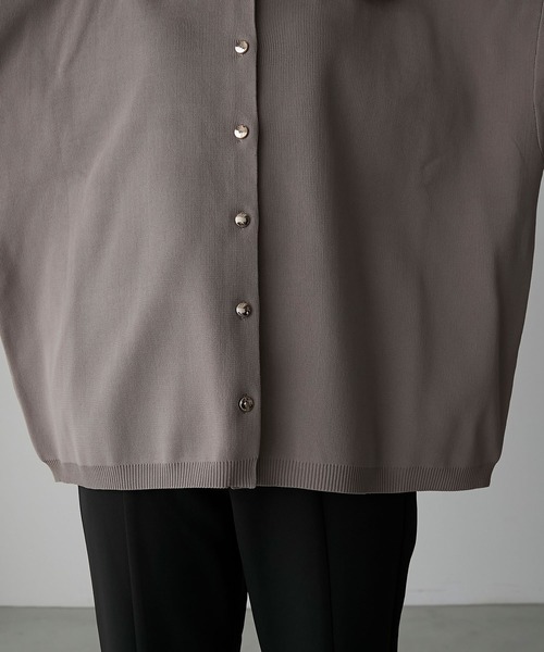 Anss.me（アンスミー）の「【Anss.me】ダイバーニット金釦カーディガン（カーディガン/ボレロ・レディース・ネイビー/アイボリー/ブラック/グレイッシュベージュ・FREE）」の14枚目の写真