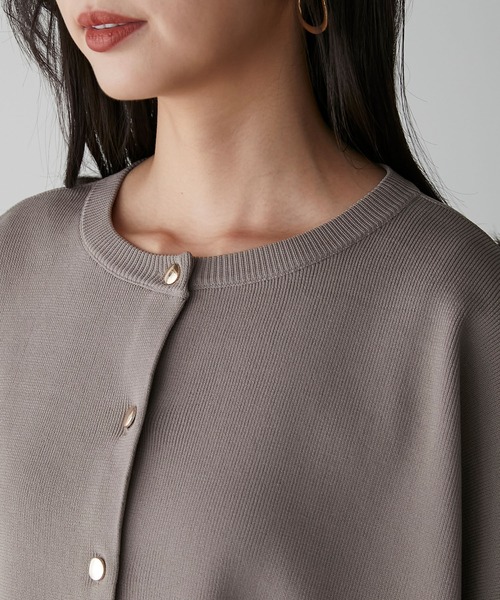 Anss.me（アンスミー）の「【Anss.me】ダイバーニット金釦カーディガン（カーディガン/ボレロ・レディース・ネイビー/アイボリー/ブラック/グレイッシュベージュ・FREE）」の16枚目の写真