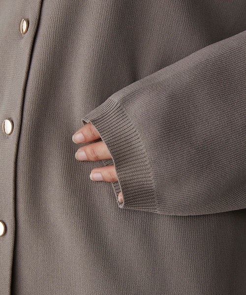 Anss.me（アンスミー）の「【Anss.me】ダイバーニット金釦カーディガン（カーディガン/ボレロ・レディース・ネイビー/アイボリー/ブラック/グレイッシュベージュ・FREE）」の19枚目の写真