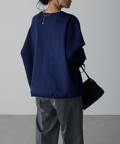 Anss.me（アンスミー）の「【Anss.me】ダイバーニット金釦カーディガン（カーディガン/ボレロ・レディース・ネイビー/アイボリー/ブラック/グレイッシュベージュ・FREE）」の8枚目の写真