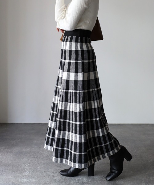 セール】ニットチェックスカート（スカート）｜Riberry（リベリー）の