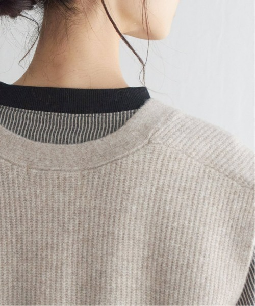 LBC（エルビーシー）の「ポケ付きニットロングベスト（ベスト・レディース・オフホワイト/グレー/ベージュ・M）」の9枚目の写真