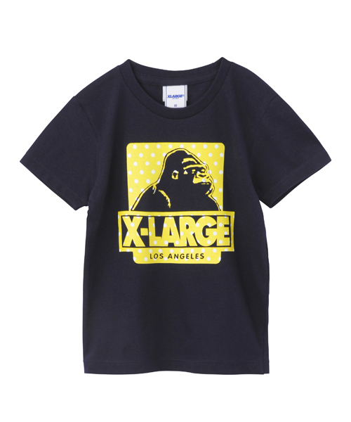 XLARGE KIDS（エクストララージキッズ）の「S/S TEE DOT OG（Tシャツ/カットソー・キッズ・ブラック/ネイビー/ホワイト・5T/8T/4T/2T/6T/7T）」の3枚目の写真
