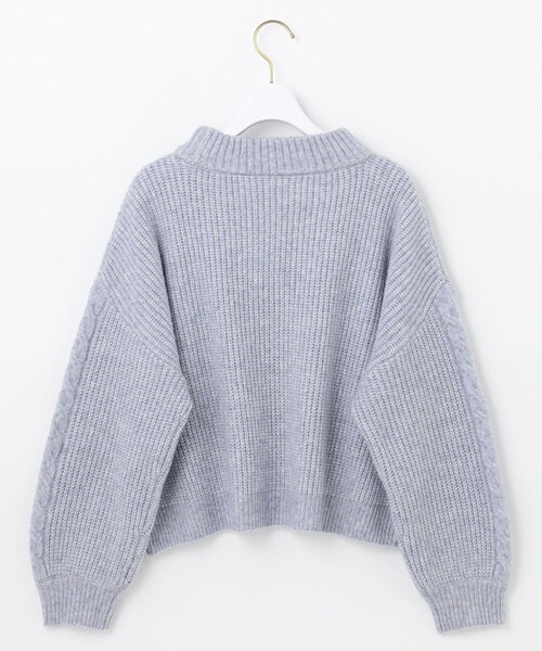 ANY SIS(エニィスィス)の「【洗える】袖ケーブルショート ニット(ニット/セーター・レディース・ピンク系/ライトグレー系/アイボリー系/スカイブルー系・0)」の16枚目の写真