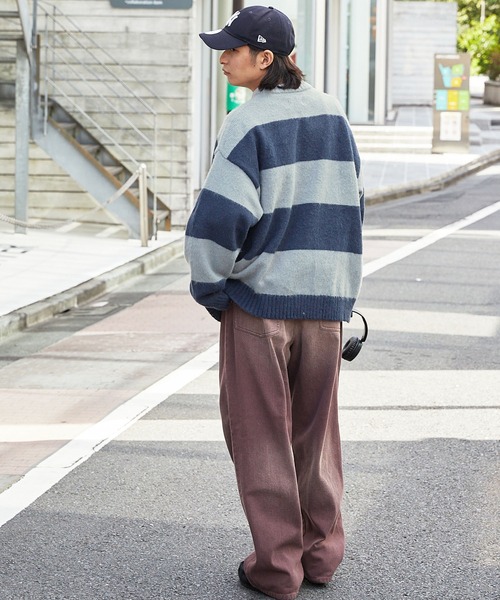MONO-MART(モノマート)の「モヘアライクカラーリングオーバールーズニット(ニット/セーター・レディース・ブラウン/アイボリー/チャコールグレー/グレイッシュベージュ/ブラック/ブラック系/ネイビー/カーキ/ワイン/グレー系/アイボリー系/ネイビー系/ブラウン系・M/L)」の20枚目の写真