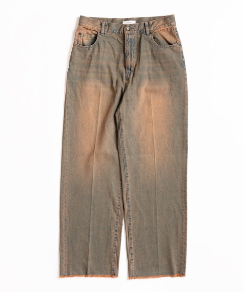 MUHET（ミュエータ）の「裾フリンジデニムパンツ（デニムパンツ・レディース・インディゴブルー/ブルー/カーキ・LARGE/MEDIUM/SMALL）」の7枚目の写真