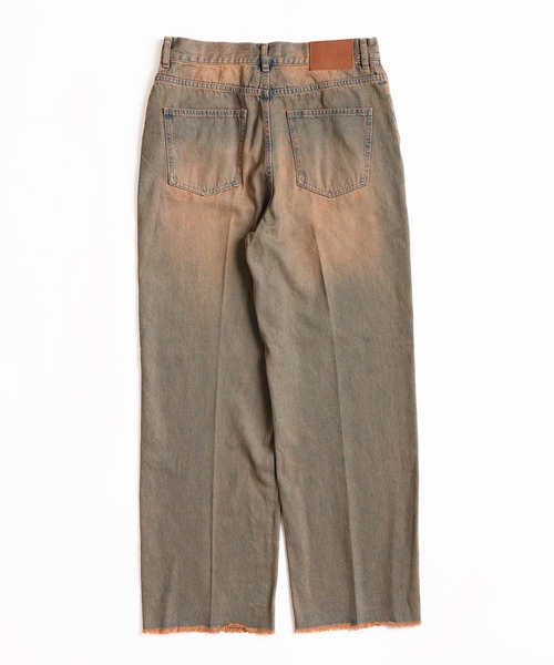 MUHET（ミュエータ）の「裾フリンジデニムパンツ（デニムパンツ・レディース・インディゴブルー/ブルー/カーキ・LARGE/MEDIUM/SMALL）」の8枚目の写真