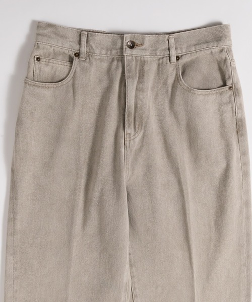 MUHET（ミュエータ）の「裾フリンジデニムパンツ（デニムパンツ・レディース・インディゴブルー/ブルー/カーキ・LARGE/MEDIUM/SMALL）」の6枚目の写真