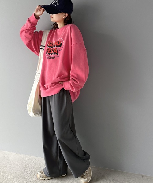 Java（ジャバ）の「《Javaジャバコラボ》絶妙な色合いのヴィンテージ感！フェスロゴ裏起毛ピグメント加工スウェット（スウェット・メンズ・チャコール/ピンク/グリーン・X-LARGE/MEDIUM/LARGE）」の13枚目の写真
