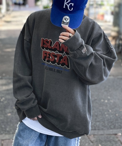 Java（ジャバ）の「《Javaジャバコラボ》絶妙な色合いのヴィンテージ感！フェスロゴ裏起毛ピグメント加工スウェット（スウェット・メンズ・チャコール/ピンク/グリーン・X-LARGE/MEDIUM/LARGE）」の4枚目の写真