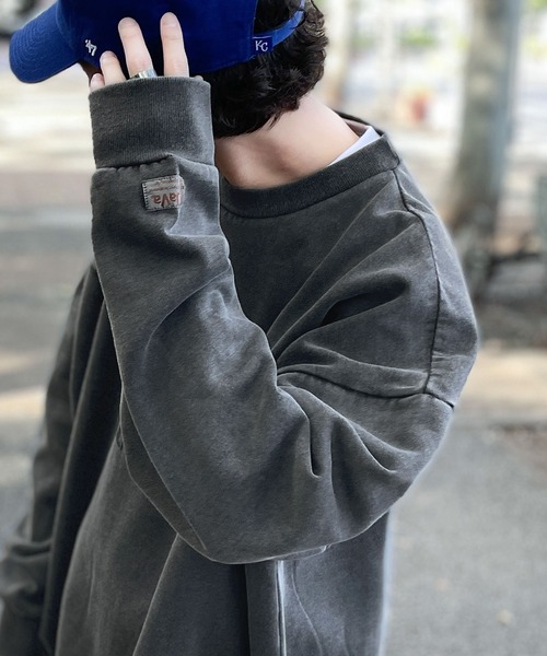 Java（ジャバ）の「《Javaジャバコラボ》絶妙な色合いのヴィンテージ感！フェスロゴ裏起毛ピグメント加工スウェット（スウェット・メンズ・チャコール/ピンク/グリーン・X-LARGE/MEDIUM/LARGE）」の16枚目の写真