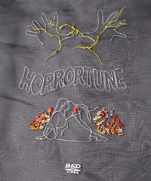 bedsidedrama(ベットサイドドラマ)の「Ghost Tote Bag(トートバッグ・レディース・パープル/ベージュ/ブラック・1)」の12枚目の写真