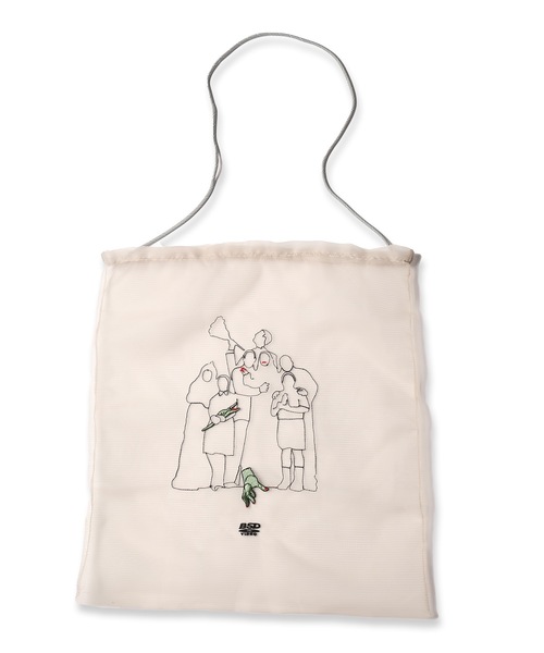 bedsidedrama(ベットサイドドラマ)の「Ghost Tote Bag(トートバッグ・レディース・パープル/ベージュ/ブラック・1)」の19枚目の写真