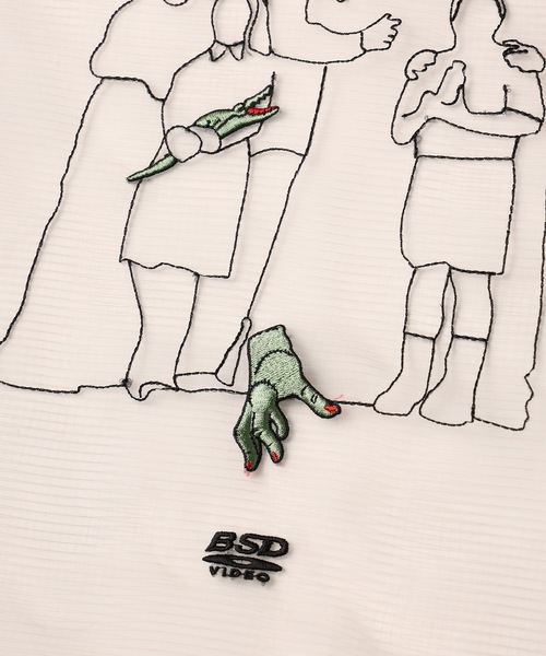 bedsidedrama(ベットサイドドラマ)の「Ghost Tote Bag(トートバッグ・レディース・パープル/ベージュ/ブラック・1)」の21枚目の写真