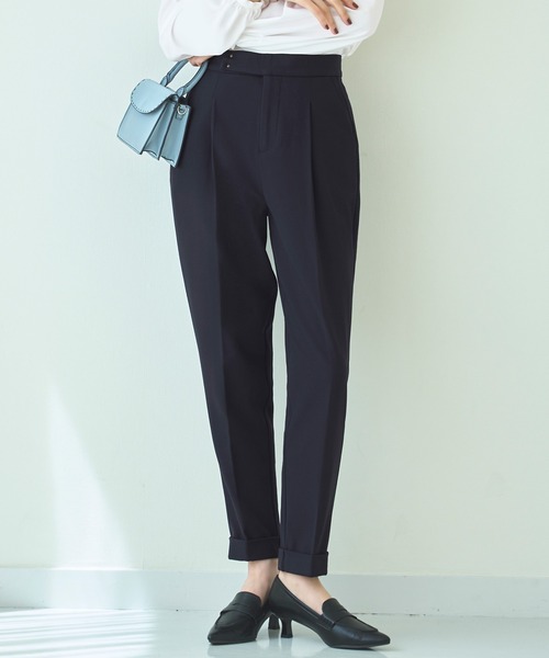 RUIRUE BOUTIQUE(ルイルエブティック)の「【あたたか裏起毛シリーズ】シークレットゴムストレート美脚パンツ(その他パンツ・レディース・ネイビー/パープル/ブラック/モカ・M/S/4L/5L/LL/L/3L)」の3枚目の写真