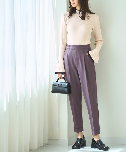 RUIRUE BOUTIQUE(ルイルエブティック)の「【あたたか裏起毛シリーズ】シークレットゴムストレート美脚パンツ(その他パンツ・レディース・ネイビー/パープル/ブラック/モカ・M/S/4L/5L/LL/L/3L)」の16枚目の写真