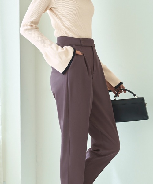 RUIRUE BOUTIQUE(ルイルエブティック)の「【あたたか裏起毛シリーズ】シークレットゴムストレート美脚パンツ(その他パンツ・レディース・ネイビー/パープル/ブラック/モカ・M/S/4L/5L/LL/L/3L)」の17枚目の写真