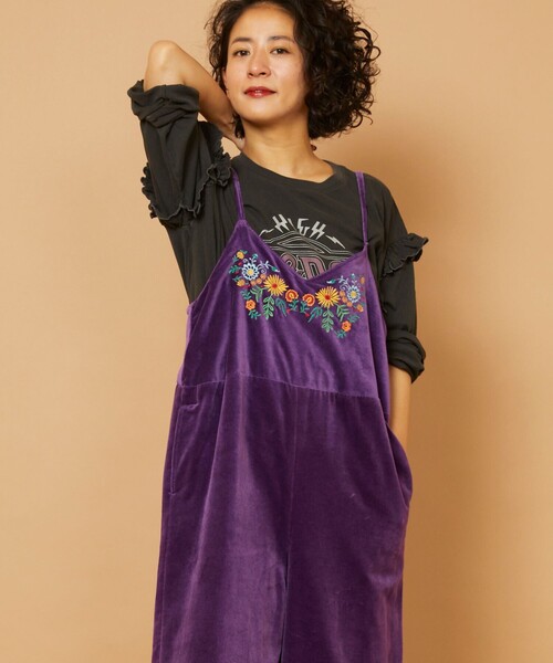 Freada（フリーダ）の「インドベロア刺繍サロペット（サロペット/オーバーオール・レディース・パープル/ブラック・ONE SIZE）」の21枚目の写真