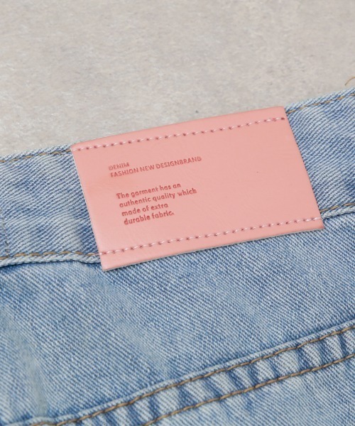Rejoule(リジュール)の「ハートプリントワイドデニムパンツ(デニムパンツ・レディース・ライトブルー・S/M/L)」の11枚目の写真