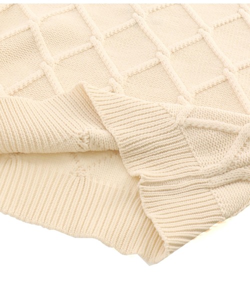 LATINA（ラティーナ）の「ボリュームクロス編みニットトップス（ニット/セーター・レディース・アイボリー/ブラック・FREE）」の9枚目の写真