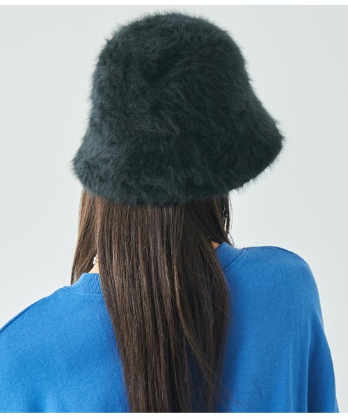 ANAP（アナップ）の「フェイクファー　チューリップ　ハット（ハット・レディース・ブラック/ホワイト/サックスブルー/グレー・FREE）」の16枚目の写真