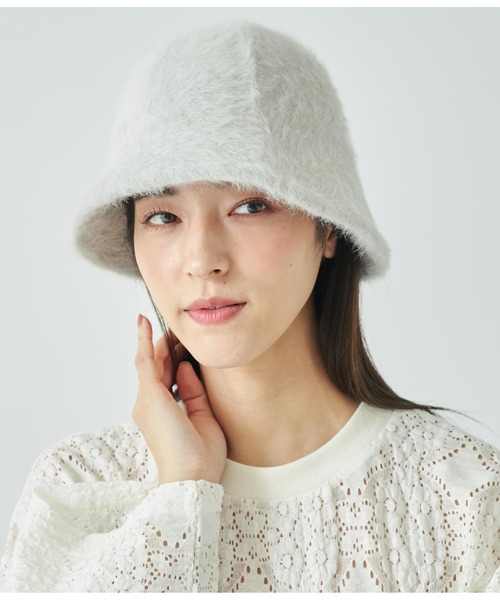 ANAP（アナップ）の「フェイクファー　チューリップ　ハット（ハット・レディース・ブラック/ホワイト/サックスブルー/グレー・FREE）」の17枚目の写真