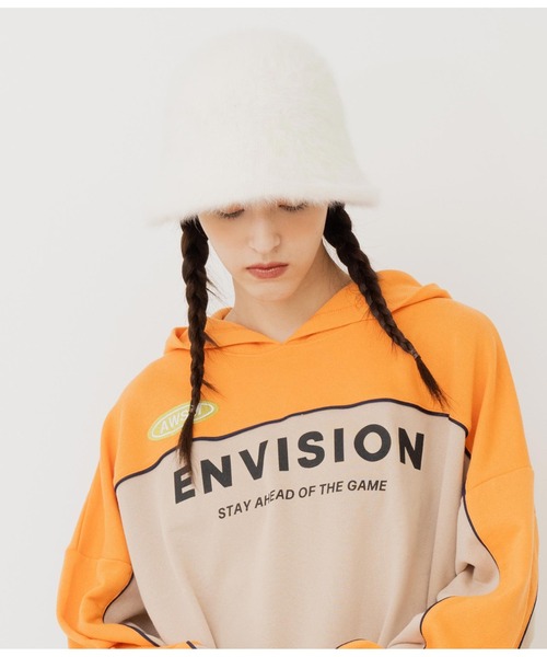 ANAP（アナップ）の「フェイクファー　チューリップ　ハット（ハット・レディース・ブラック/ホワイト/サックスブルー/グレー・FREE）」の8枚目の写真