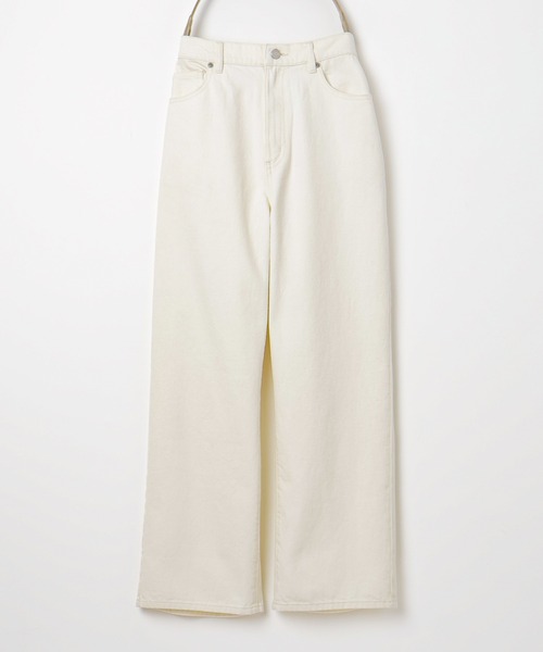 Honeys（ハニーズ）の「ストレートデニムパンツ（股下６８ｃｍ）（デニムパンツ・レディース・ブラック/ブルー/アイボリー・SS/S/LL/M/L）」の9枚目の写真