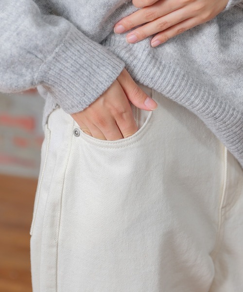 Honeys（ハニーズ）の「ストレートデニムパンツ（股下６８ｃｍ）（デニムパンツ・レディース・ブラック/ブルー/アイボリー・SS/S/LL/M/L）」の17枚目の写真