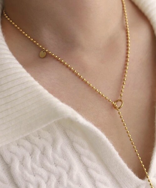 K18四連ボールチェーンネックレス 459K2508