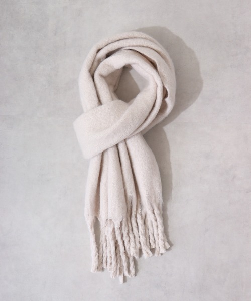 FUNALIVE（ファンアライブ）の「ふんわりソリッドボリュームストール（ストール/ショール・メンズ・ピンク系/オレンジ/チャコールグレー/アイボリー/ライム/ブルー系・FREE）」の20枚目の写真