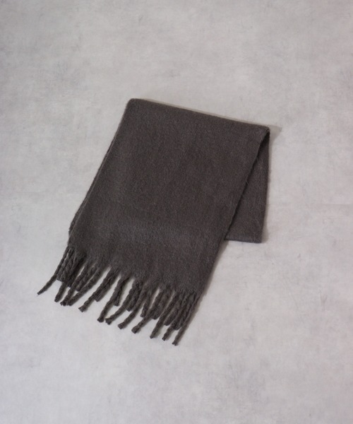 FUNALIVE（ファンアライブ）の「ふんわりソリッドボリュームストール（ストール/ショール・メンズ・ピンク系/オレンジ/チャコールグレー/アイボリー/ライム/ブルー系・FREE）」の15枚目の写真