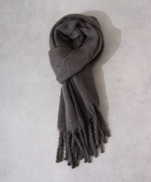 FUNALIVE（ファンアライブ）の「ふんわりソリッドボリュームストール（ストール/ショール・メンズ・ピンク系/オレンジ/チャコールグレー/アイボリー/ライム/ブルー系・FREE）」の16枚目の写真