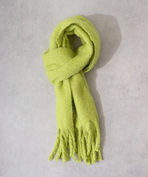FUNALIVE（ファンアライブ）の「ふんわりソリッドボリュームストール（ストール/ショール・メンズ・ピンク系/オレンジ/チャコールグレー/アイボリー/ライム/ブルー系・FREE）」の14枚目の写真