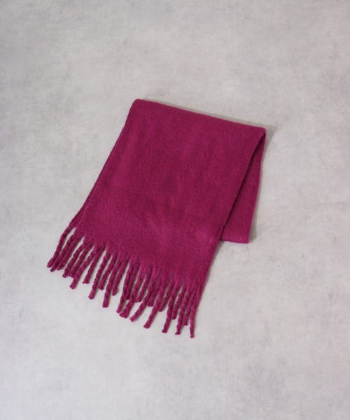 FUNALIVE（ファンアライブ）の「ふんわりソリッドボリュームストール（ストール/ショール・メンズ・ピンク系/オレンジ/チャコールグレー/アイボリー/ライム/ブルー系・FREE）」の9枚目の写真