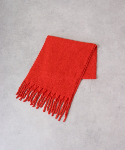 FUNALIVE（ファンアライブ）の「ふんわりソリッドボリュームストール（ストール/ショール・メンズ・ピンク系/オレンジ/チャコールグレー/アイボリー/ライム/ブルー系・FREE）」の7枚目の写真