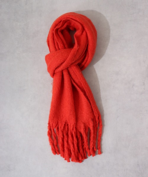 FUNALIVE（ファンアライブ）の「ふんわりソリッドボリュームストール（ストール/ショール・メンズ・ピンク系/オレンジ/チャコールグレー/アイボリー/ライム/ブルー系・FREE）」の8枚目の写真