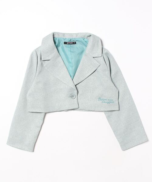by LOVEiT(バイラビット)の「ショートジャケット(テーラードジャケット・キッズ・ブラック/ミント/キナリ・160cm/140cm/150cm/130cm/120cm)」の4枚目の写真