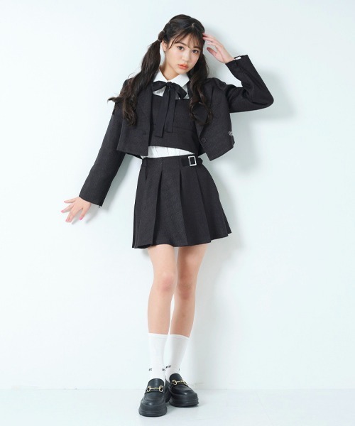 by LOVEiT(バイラビット)の「ショートジャケット(テーラードジャケット・キッズ・ブラック/ミント/キナリ・160cm/140cm/150cm/130cm/120cm)」の18枚目の写真